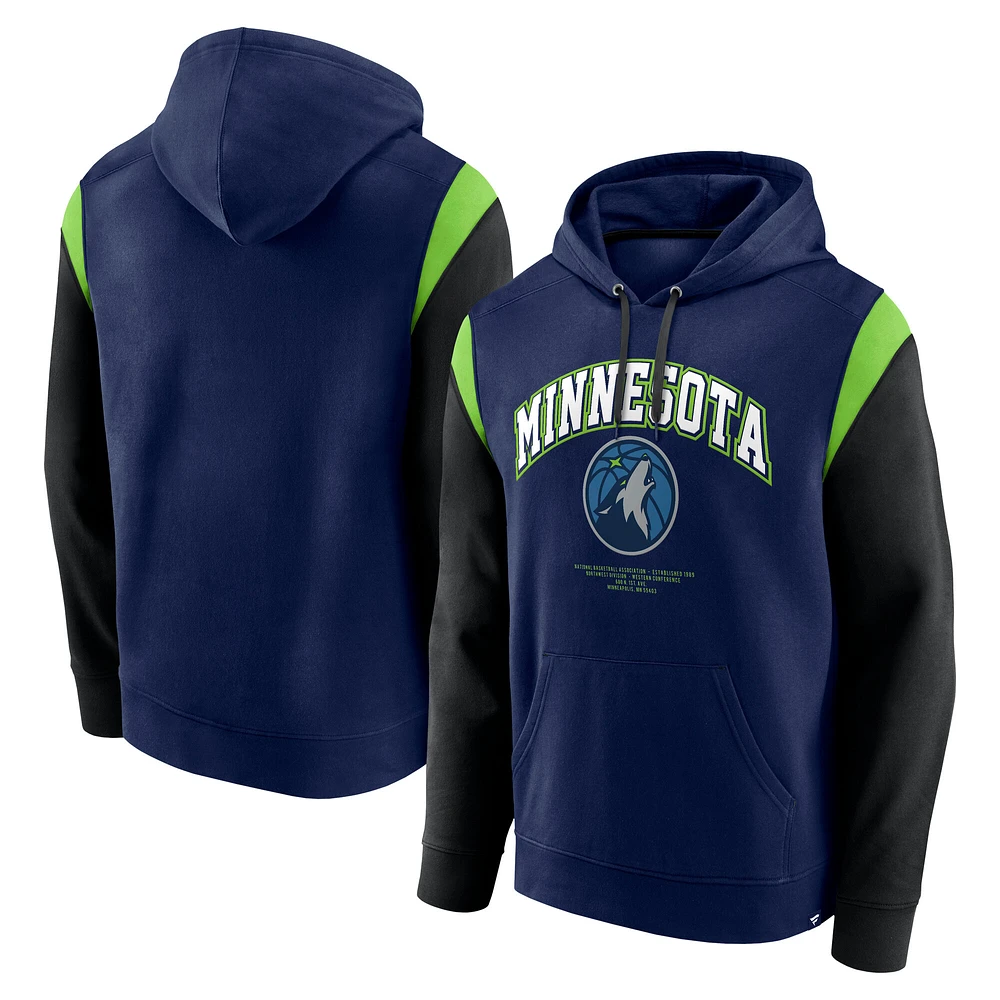 Men's Fanatics Navy Minnesota Timberwolves Scorer Pullover Hoodie