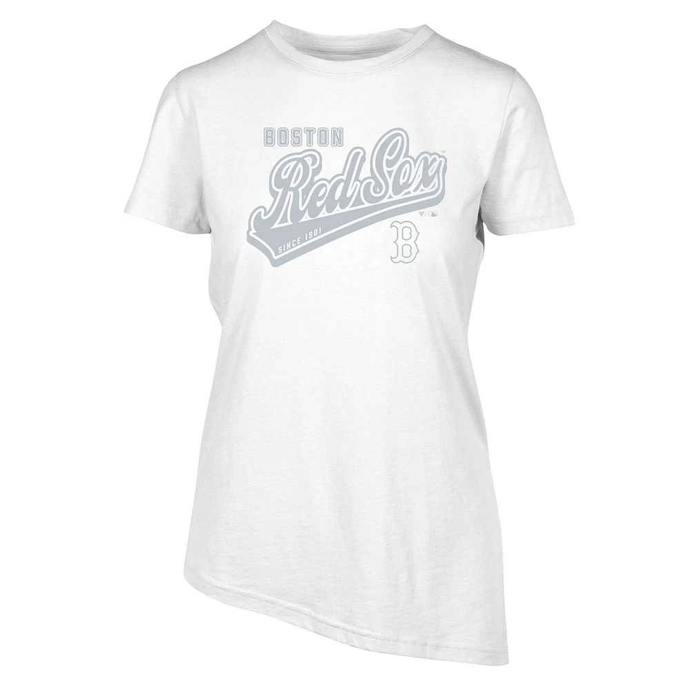 Women's Levelwear White Boston Red Sox Birch Sweep T-Shirt