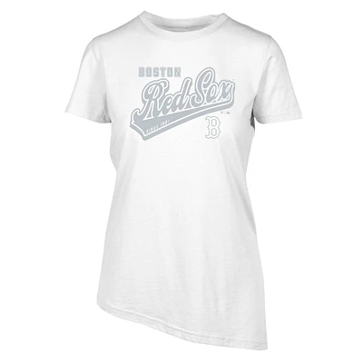 Women's Levelwear  White Boston Red Sox Birch Sweep T-Shirt