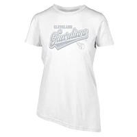 Women's Levelwear  White Cleveland Guardians Birch Sweep T-Shirt