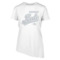 Women's Levelwear  White Cincinnati Reds Birch Sweep T-Shirt