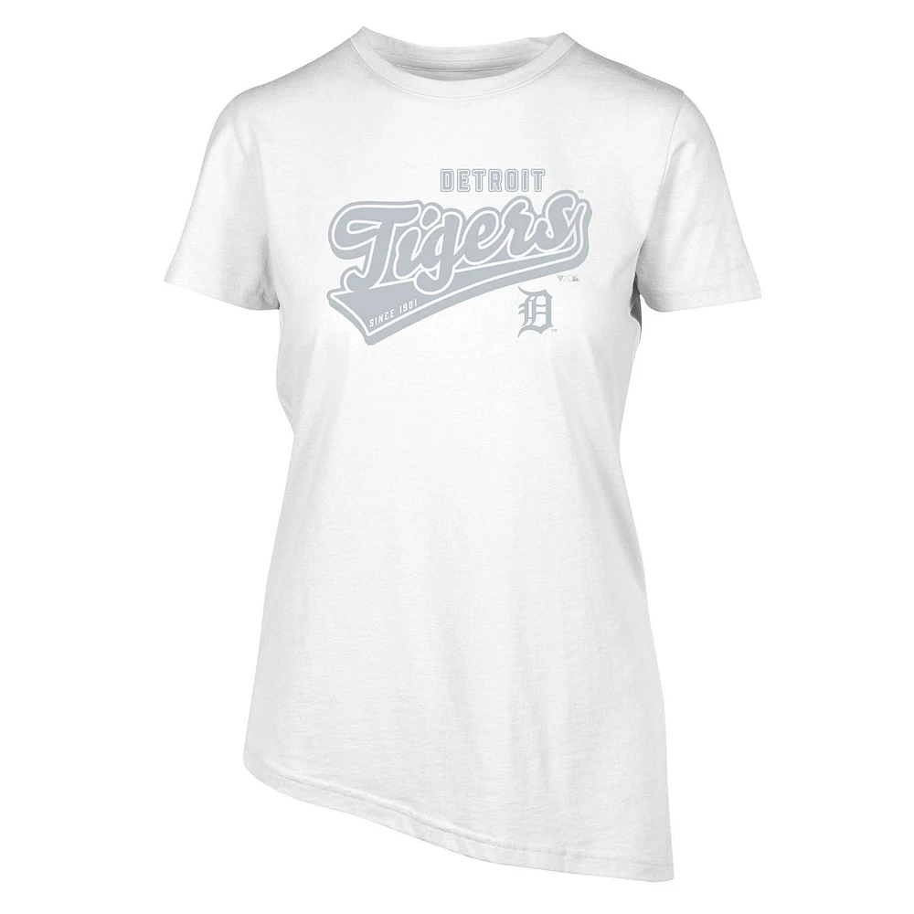 Women's Levelwear White Detroit Tigers Birch Sweep T-Shirt
