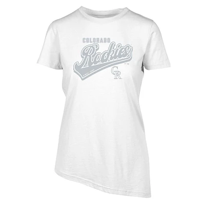 Women's Levelwear  White Colorado Rockies Birch Sweep T-Shirt