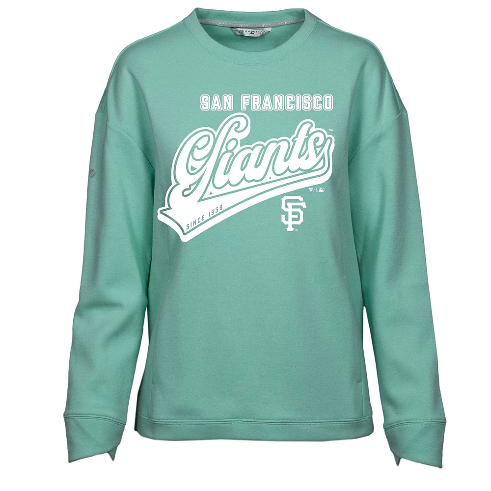 Women's Levelwear Mint San Francisco Giants Fiona Sweep Pullover Sweatshirt