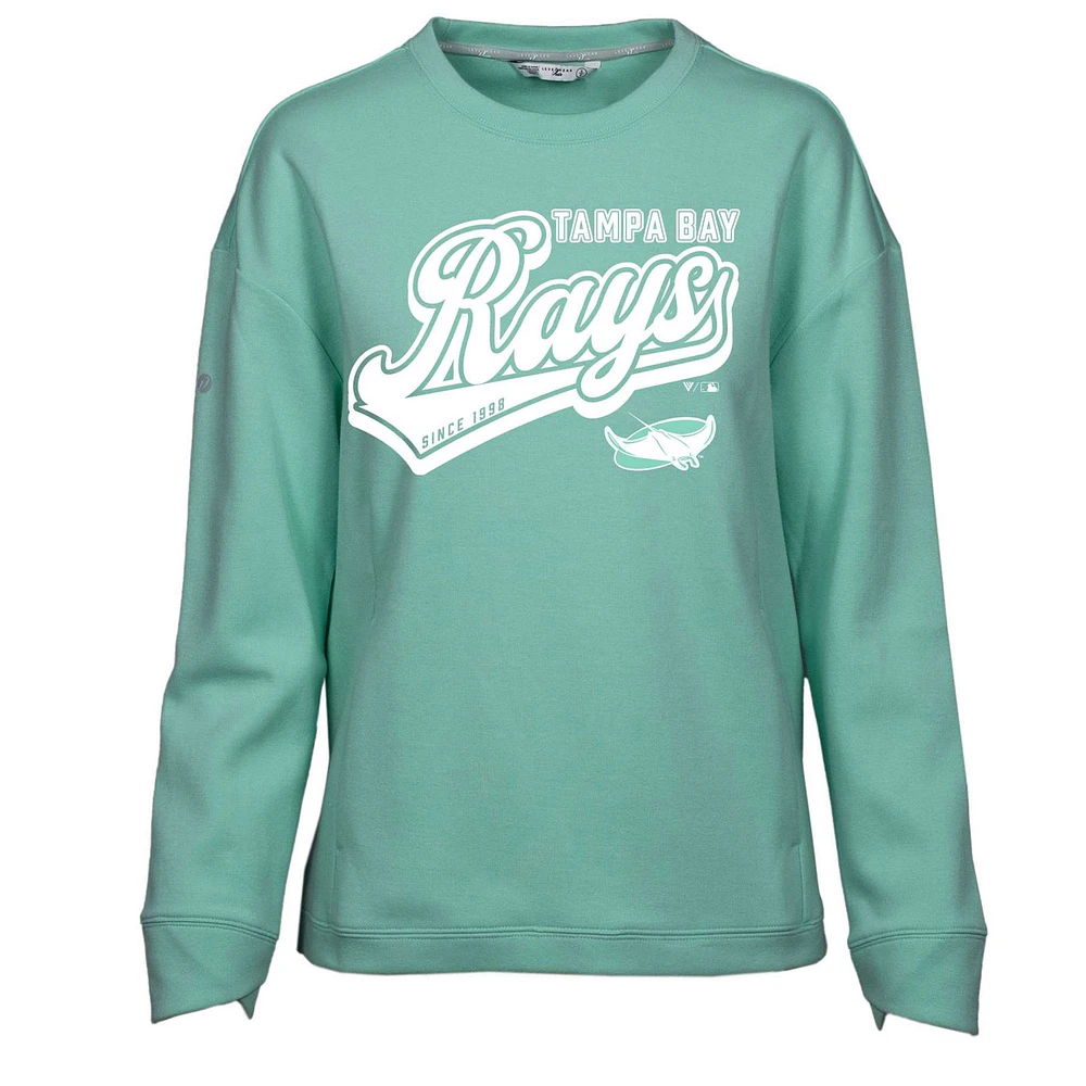 Women's Levelwear Mint Tampa Bay Rays Fiona Sweep Pullover Sweatshirt