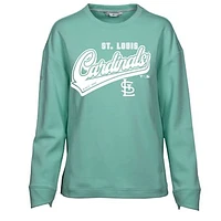 Women's Levelwear  Mint St. Louis Cardinals  Fiona Sweep Pullover Sweatshirt