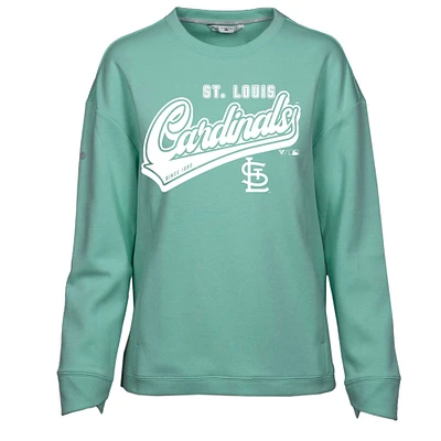 Women's Levelwear  Mint St. Louis Cardinals  Fiona Sweep Pullover Sweatshirt