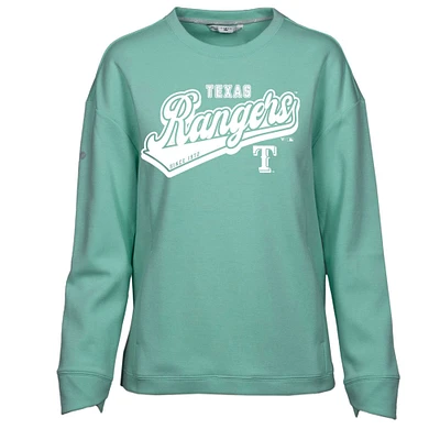 Women's Levelwear  Mint Texas Rangers  Fiona Sweep Pullover Sweatshirt