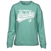 Women's Levelwear  Mint Baltimore Orioles  Fiona Sweep Pullover Sweatshirt