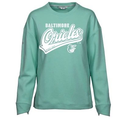 Women's Levelwear  Mint Baltimore Orioles  Fiona Sweep Pullover Sweatshirt
