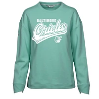 Women's Levelwear  Mint Baltimore Orioles  Fiona Sweep Pullover Sweatshirt