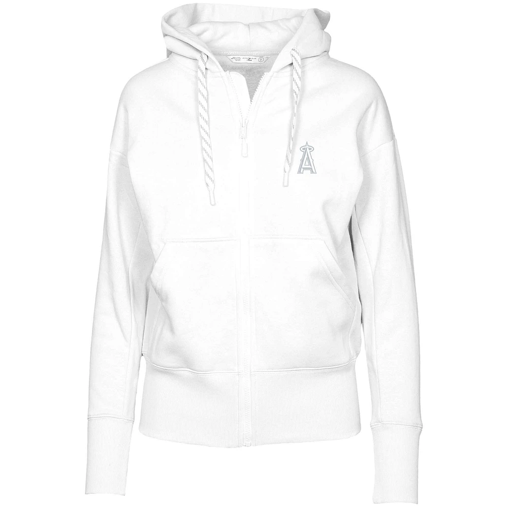 Women's Levelwear White Los Angeles Angels Gardinia Core Full-Zip Hoodie