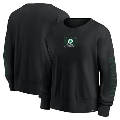 Fanatics Black Boston Celtics Oversized Game Day Pullover Sweatshirt