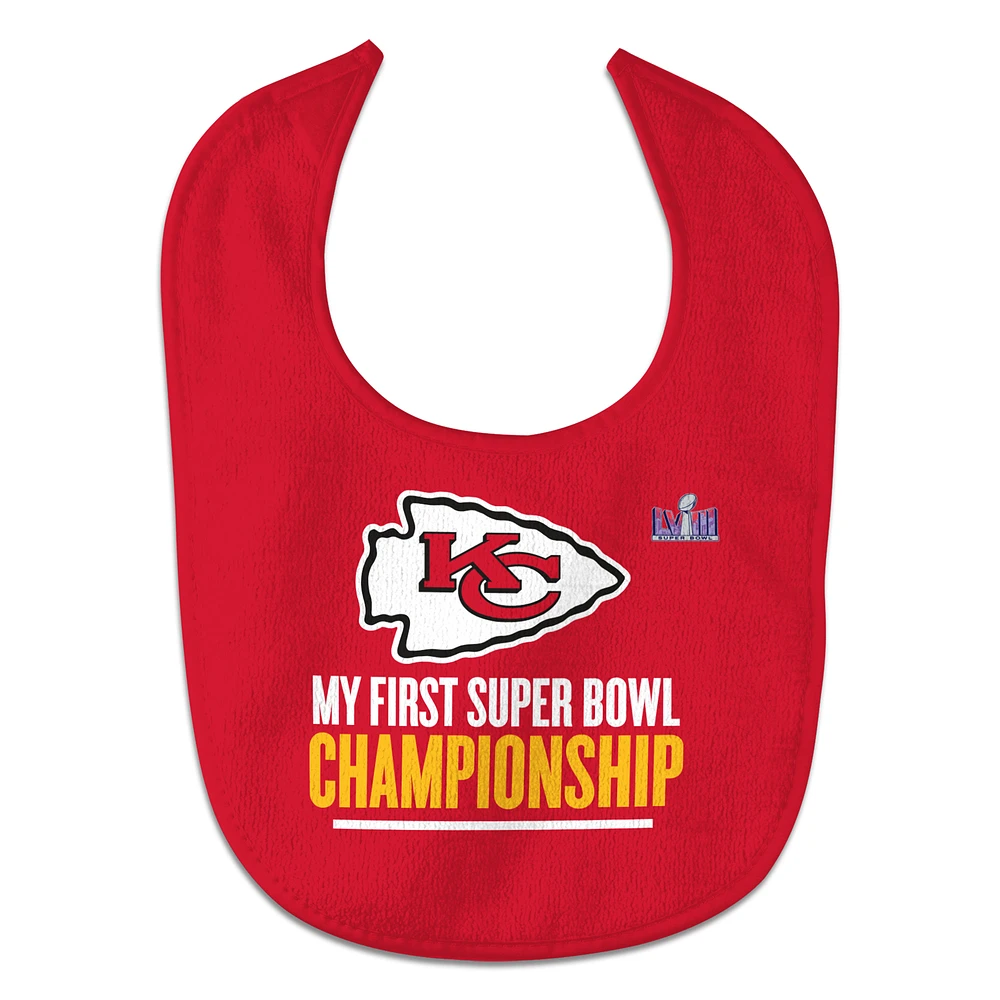 WinCraft Kansas City Chiefs Super Bowl LVIII Champions All Pro Baby Bib