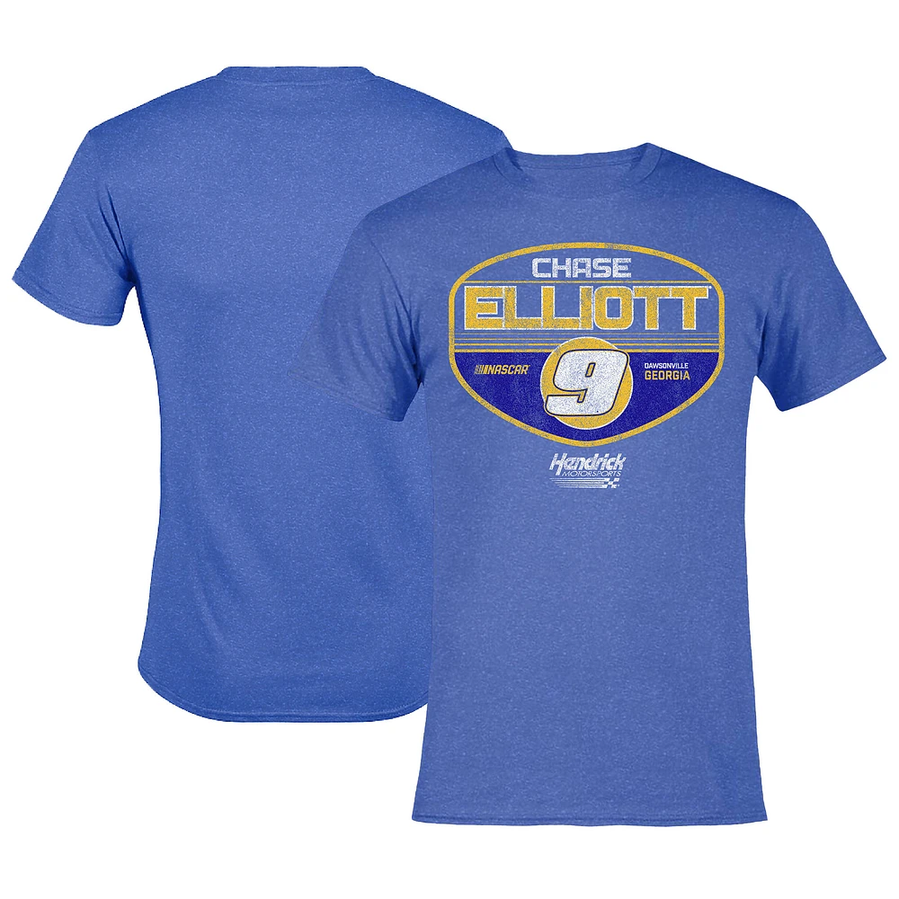 Men's Hendrick Motorsports Team Collection  Heather Royal Chase Elliott Tailgate T-Shirt