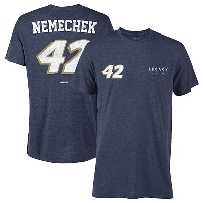 Men's LEGACY Motor Club Team Collection  Heather Navy John Hunter Nemechek Rush Hour Tri-Blend T-Shirt