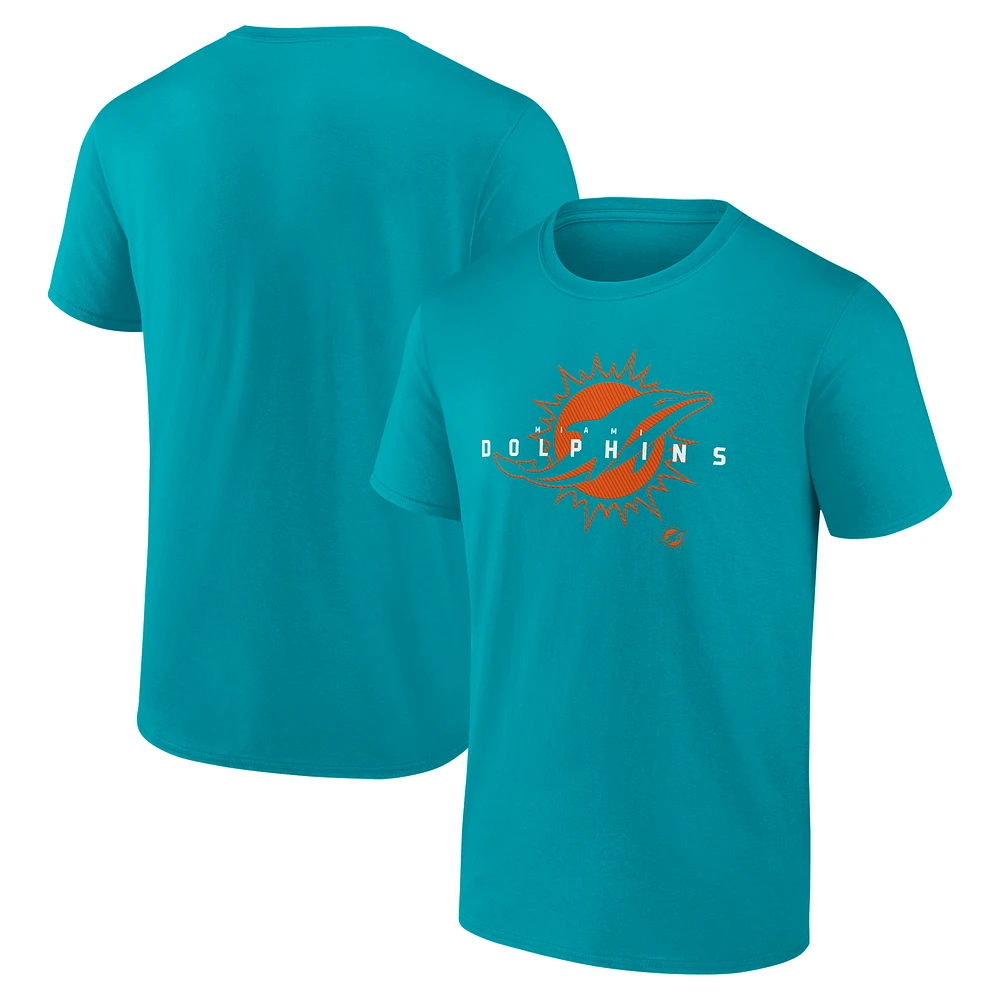 Men's Fanatics Aqua Miami Dolphins Coordinate T-Shirt