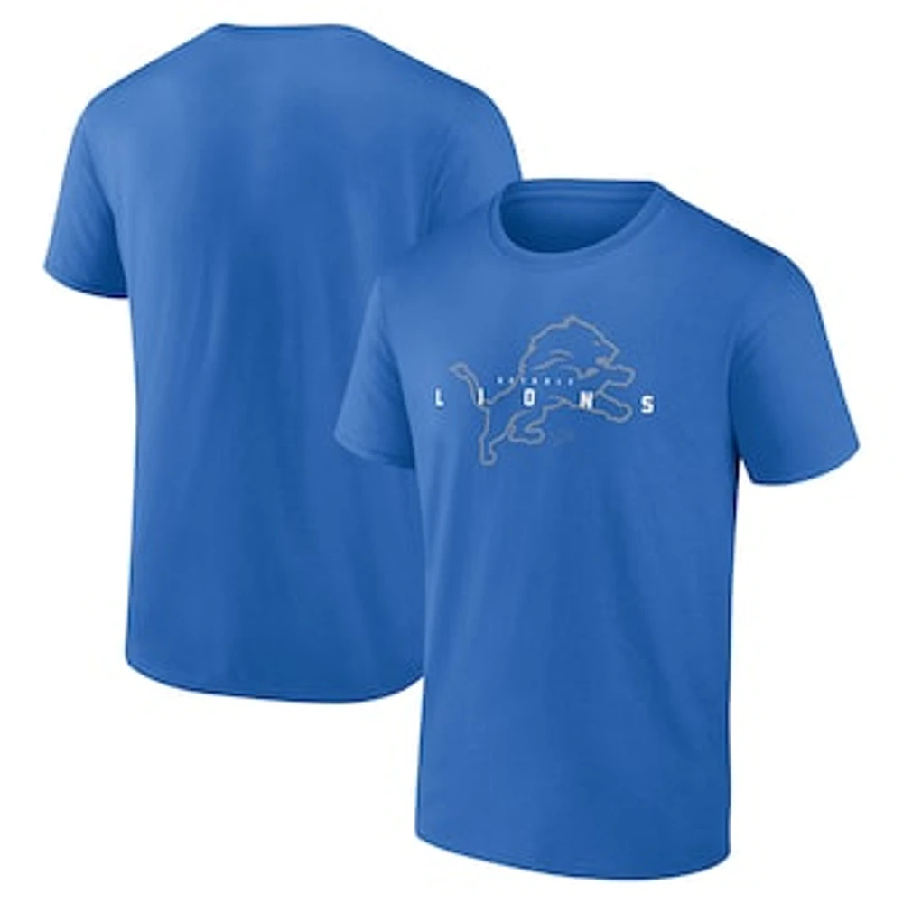 Men's Fanatics Blue Detroit Lions Coordinate T-Shirt