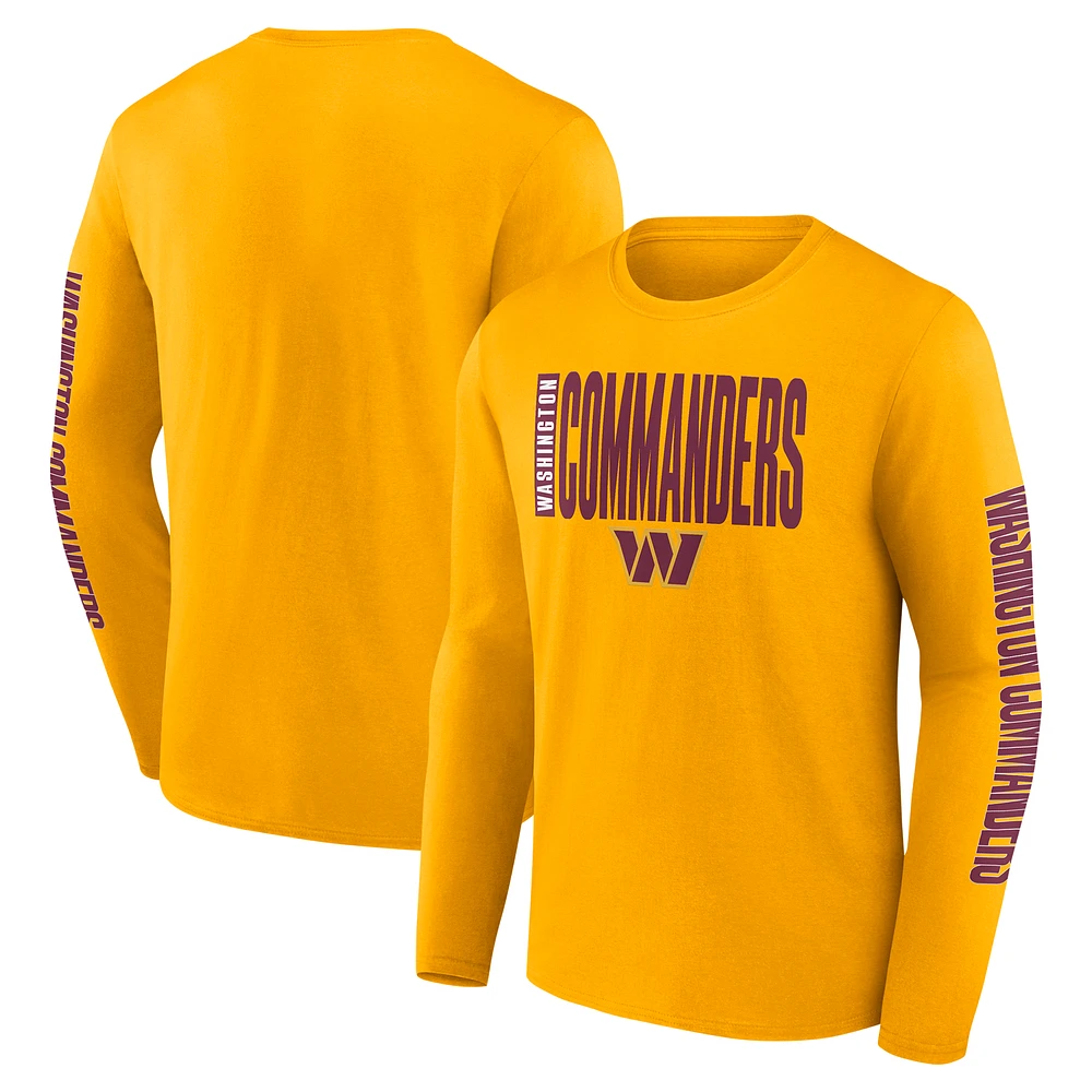 Men's Fanatics Gold Washington Commanders Vision Long Sleeve T-Shirt