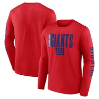 Men's Fanatics Red New York Giants Vision Long Sleeve T-Shirt