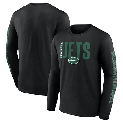 Men's Fanatics Black New York Jets Vision Long Sleeve T-Shirt