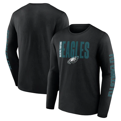 Men's Fanatics Black Philadelphia Eagles Vision Long Sleeve T-Shirt