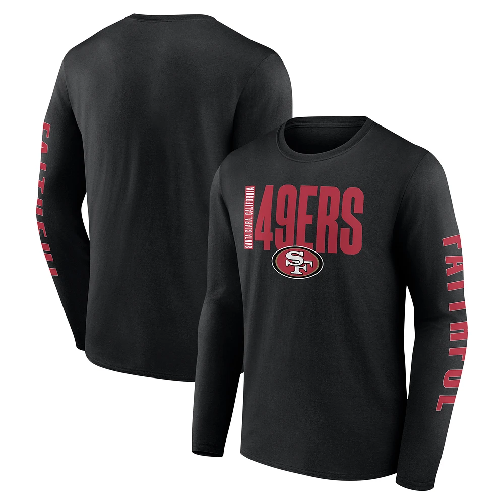 Men's Fanatics Black San Francisco 49ers Vision Long Sleeve T-Shirt