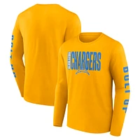 Men's Fanatics Gold Los Angeles Chargers Vision Long Sleeve T-Shirt