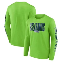 Men's Fanatics Neon Green Seattle Seahawks Vision Long Sleeve T-Shirt