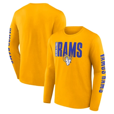 Men's Fanatics Gold Los Angeles Rams Vision Long Sleeve T-Shirt