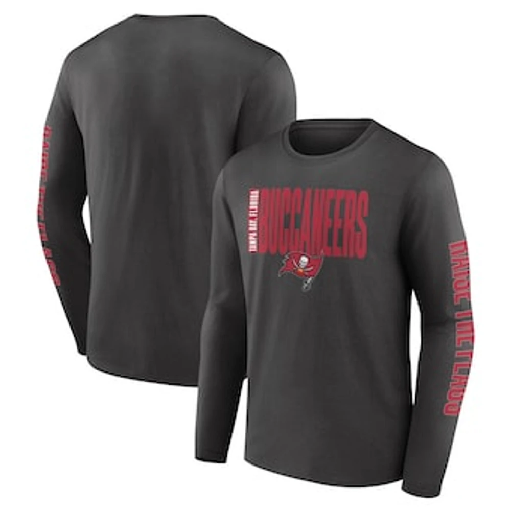 Men's Fanatics Pewter Tampa Bay Buccaneers Vision Long Sleeve T-Shirt