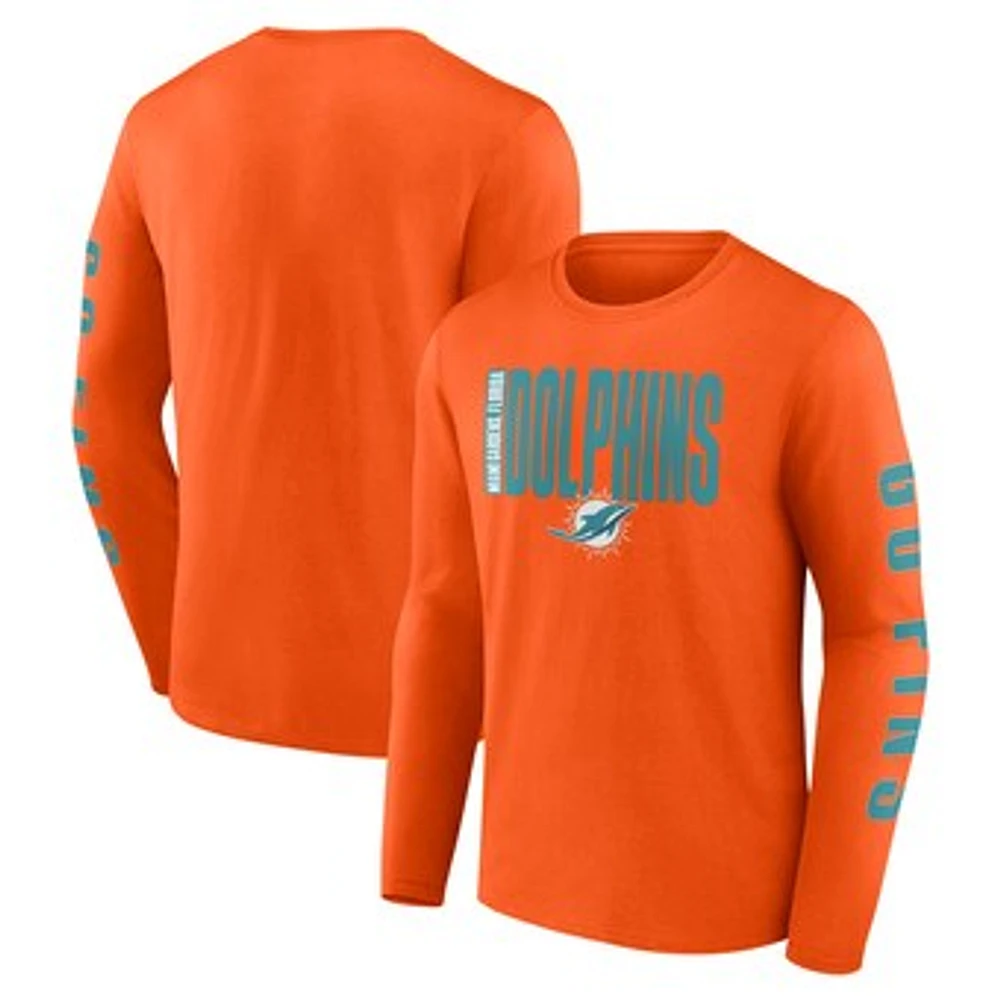 Men's Fanatics Orange Miami Dolphins Vision Long Sleeve T-Shirt