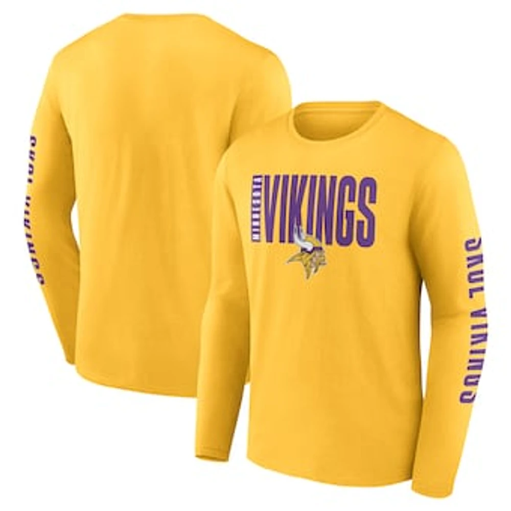 Men's Fanatics Gold Minnesota Vikings Vision Long Sleeve T-Shirt