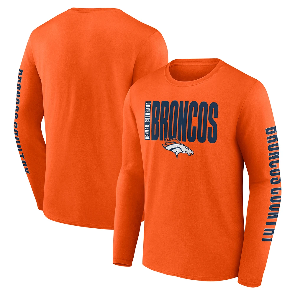 Men's Fanatics Orange Denver Broncos Vision Long Sleeve T-Shirt