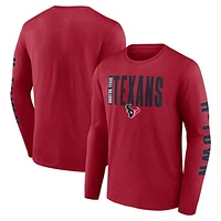 Men's Fanatics Red Houston Texans Vision Long Sleeve T-Shirt