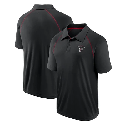 Men's Fanatics Black Atlanta Falcons Making Waves Raglan Polo