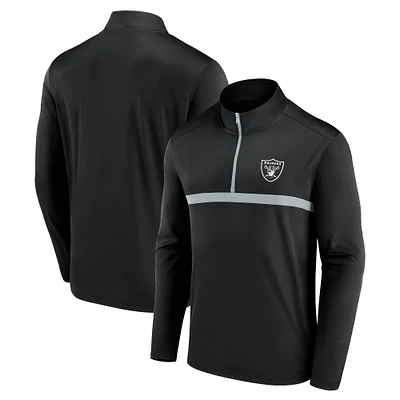 Men's Fanatics  Black Las Vegas Raiders Head-to-Head Quarter-Zip Top