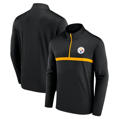 Men's Fanatics  Black Pittsburgh Steelers Head-to-Head Quarter-Zip Top