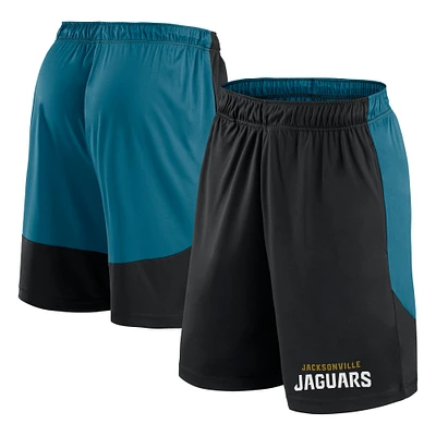 Men's Fanatics Black/Teal Jacksonville Jaguars Launch Polyester Shorts