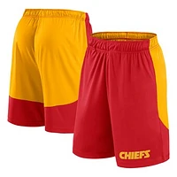 Men's Fanatics Red/Gold Kansas City Chiefs Launch Polyester Shorts