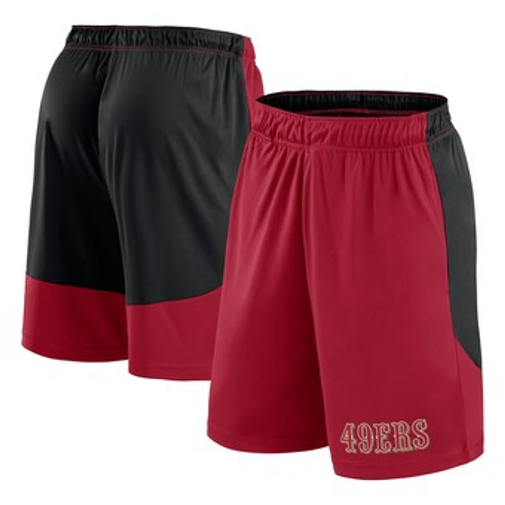 Men's Fanatics Scarlet/Black San Francisco 49ers Launch Shorts