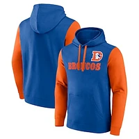 Men's Fanatics Royal Denver Broncos Fleece Pullover Hoodie