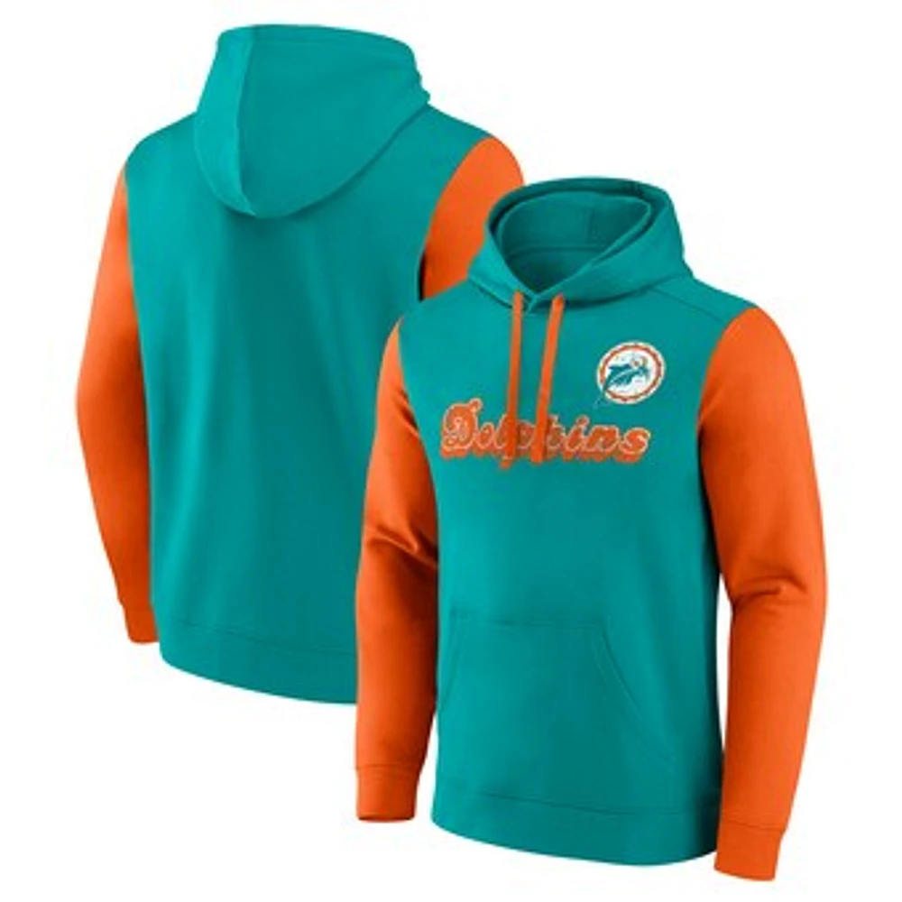 Men's Fanatics Aqua Miami Dolphins Fleece Pullover Hoodie