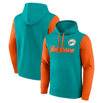 Men's Fanatics Aqua Miami Dolphins Fleece Pullover Hoodie