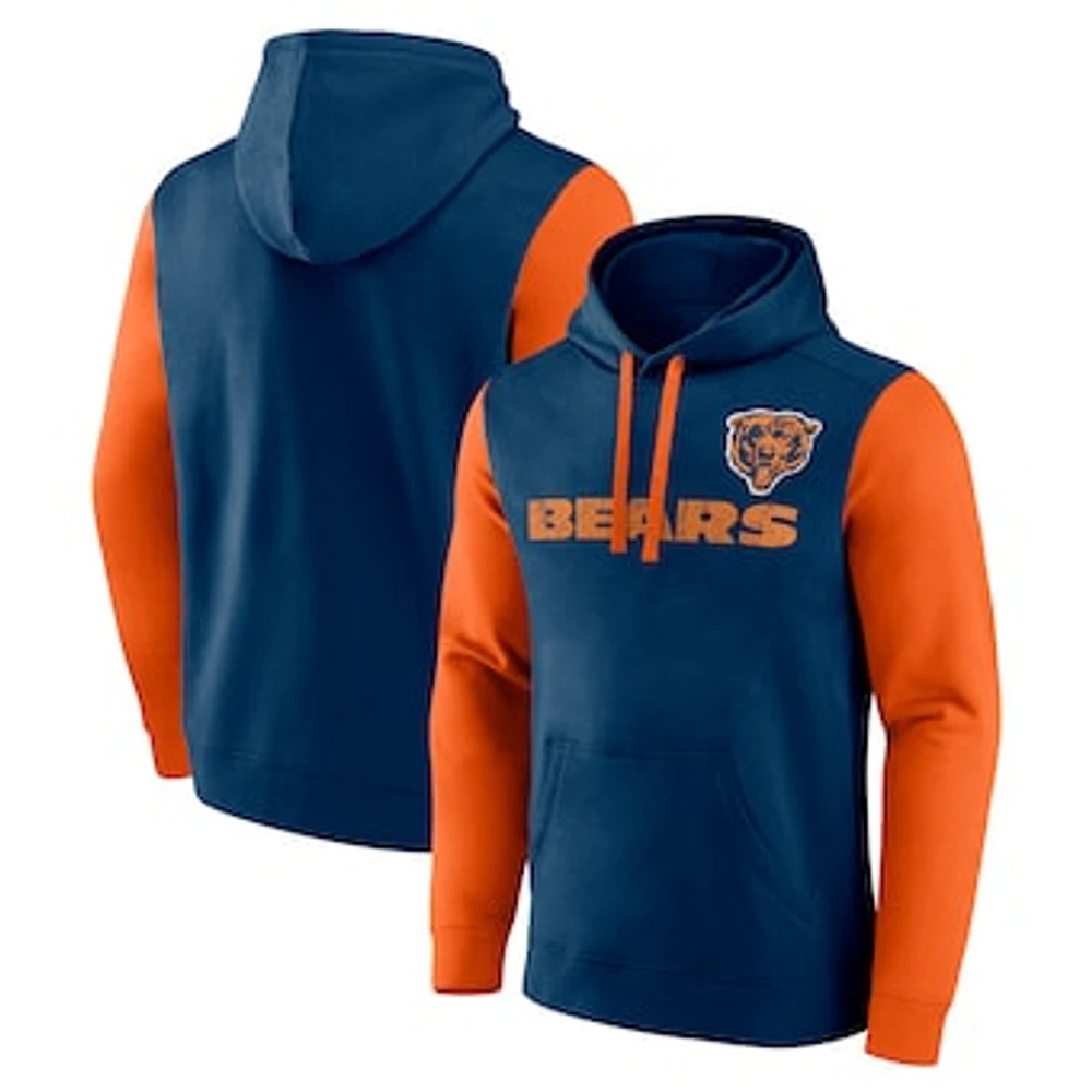 Men's Fanatics Navy Chicago Bears Fleece Pullover Hoodie