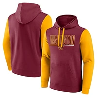 Men's Fanatics Burgundy/Gold Washington Commanders Outline Pullover Hoodie