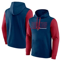 Men's Fanatics Navy/Red Houston Texans Outline Pullover Hoodie