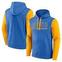 Men's Fanatics Powder Blue/Gold Los Angeles Chargers Outline Pullover Hoodie