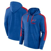 Men's Fanatics  Heather Royal Buffalo Bills Gains Full-Zip Hoodie