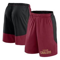 Men's Wine/Black Cleveland Cavaliers Launch Performance Shorts